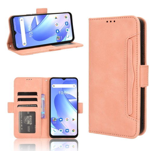 

For UMIDIGI G3 / G3 Max / G3 Plus Skin Feel Calf Texture Card Slots Leather Phone Case(Pink)