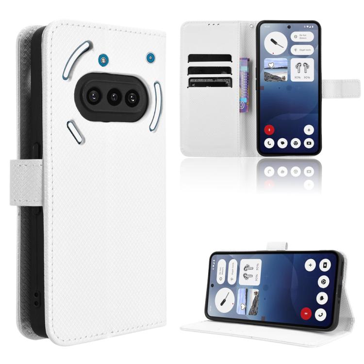 

For Nothing Phone 3a Diamond Texture Leather Phone Case(White)