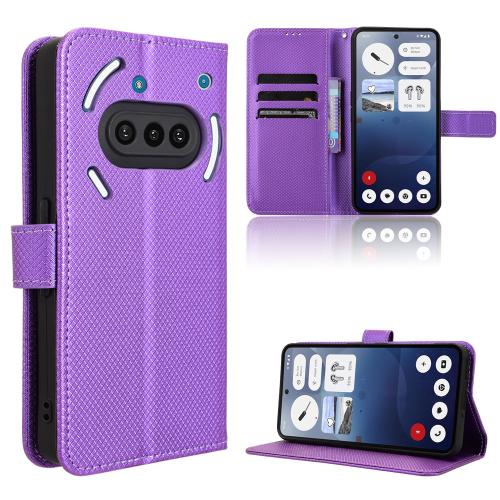 

For Nothing Phone 3a Diamond Texture Leather Phone Case(Purple)