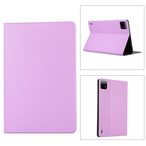 For Xiaomi Pad 6S Pro Voltage Elastic Texture Flip Tablet Leather Case(Purple)
