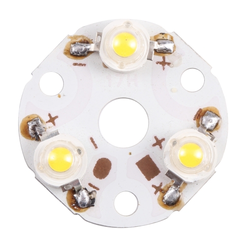 

3W 3 LEDs Module Lamp Ceiling Lighting Source 32mm, DC9V(Warm White Light)