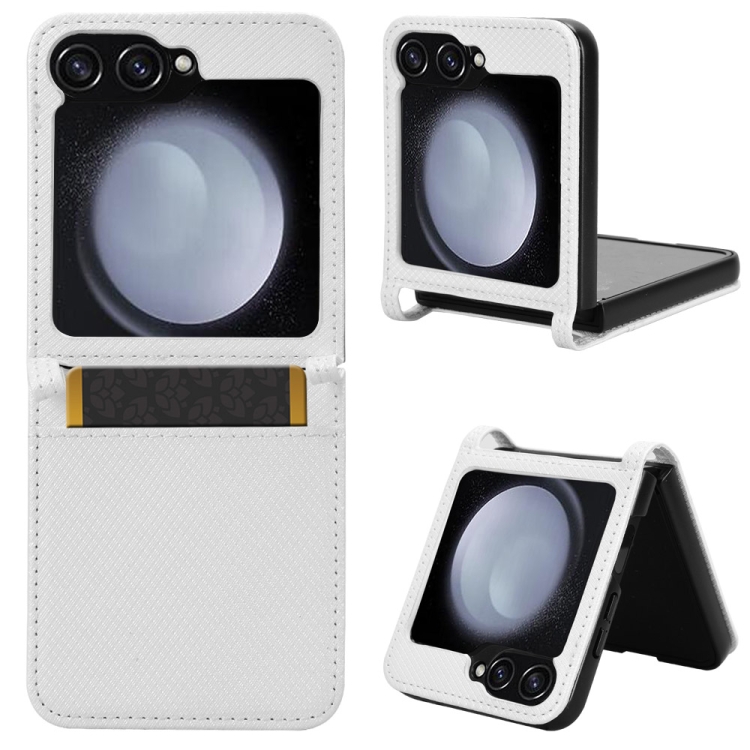 

For Samsung Galaxy Flip6 Diamond Texture Leather Phone Case(White)