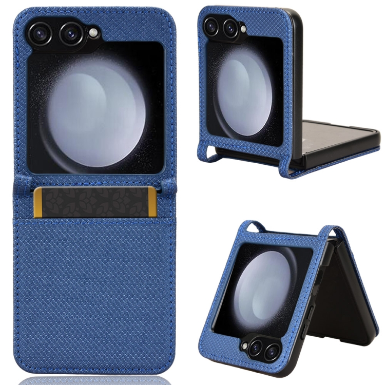 

For Samsung Galaxy Flip6 Diamond Texture Leather Phone Case(Blue)