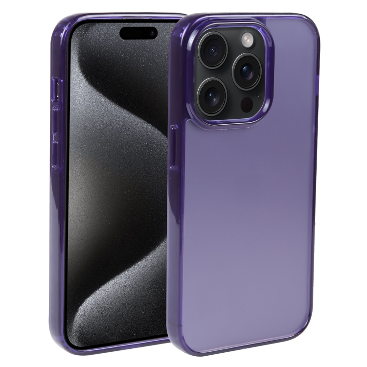 

For iPhone 15 Pro GEBEI Acrylic Phone Case(Purple)