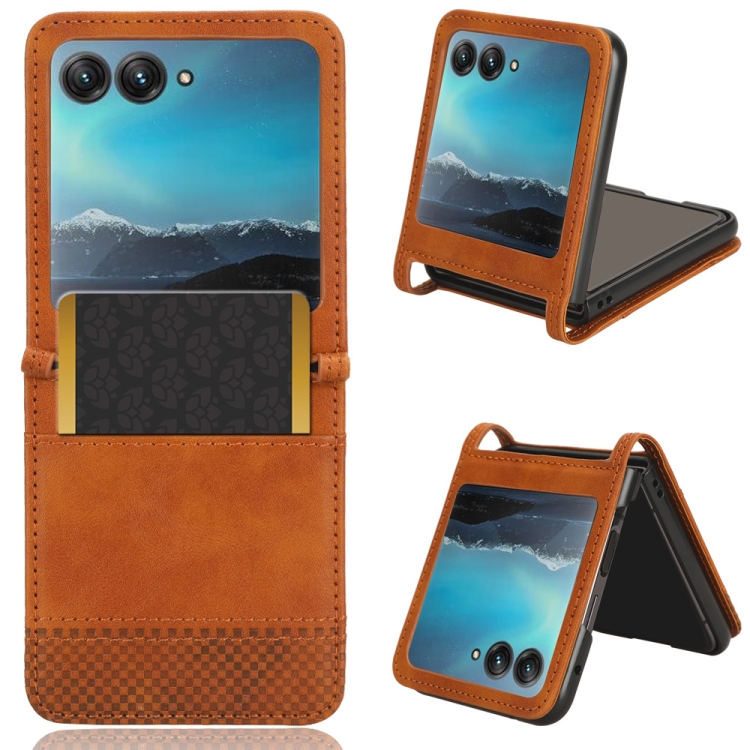 

For Motorola Razr 40 Ultra Retro Texture Leather Phone Case(Brown)