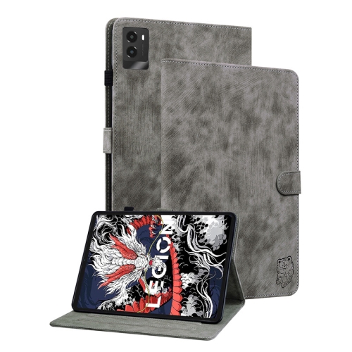 

For Lenovo Legion Y700 2025 Tiger Pattern Flip Leather Tablet Case(Grey)