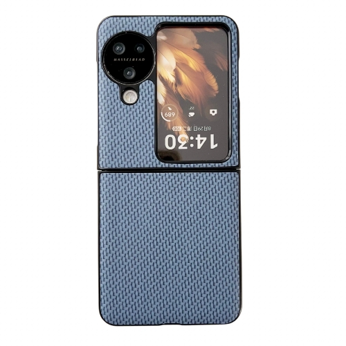 

For OPPO Find N3 Flip Weave Texture PC Phone Case(Blue)