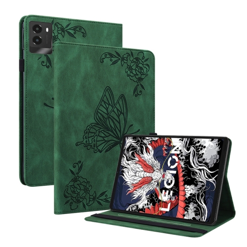 

For Lenovo Legion Y700 2025 Butterfly Flower Embossed Leather Tablet Case(Green)