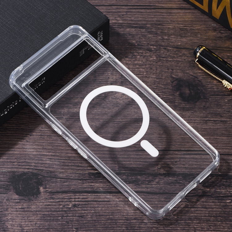 

For Google Pixel 7 Transparent MagSafe Magnetic PC + TPU Phone Case