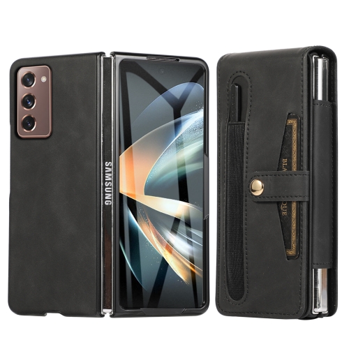 

For Samsung Galaxy Z Fold2 5G Multifunctional Folding Phone Leather Case(Black)