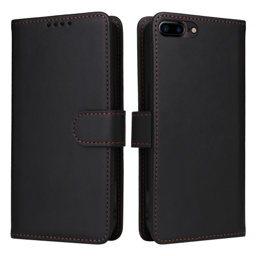 For iPhone 6 Plus / 7 Plus / 8 Plus BETOPNICE BN-005 2 in 1 Detachable Imitate Genuine Leather Phone Case(Black) for iphone 14 pro max imitate liquid skin feel leather phone case with card slots red