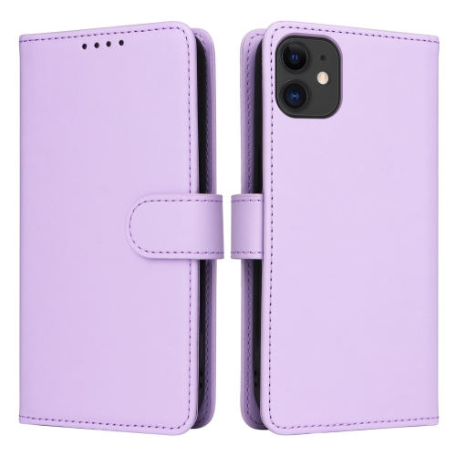

For iPhone 11 BETOPNICE BN-005 2 in 1 Detachable Imitate Genuine Leather Phone Case(Light Purple)