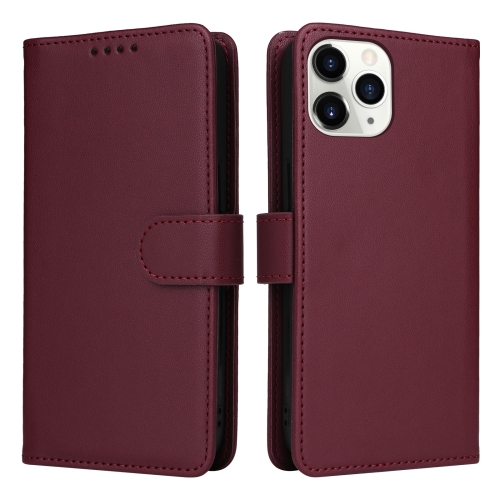 

For iPhone 11 Pro BETOPNICE BN-005 2 in 1 Detachable Imitate Genuine Leather Phone Case(Wine Red)