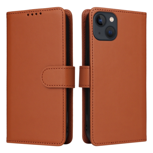 For iPhone 13 / 14 BETOPNICE BN-005 2 in 1 Detachable Imitate Genuine Leather Phone Case(Brown) for iphone 11 pro betopnice bn 005 2 in 1 detachable imitate genuine leather phone case blue