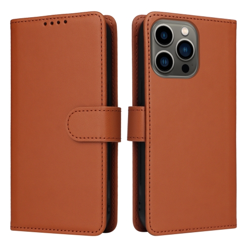 For iPhone 13 Pro BETOPNICE BN-005 2 in 1 Detachable Imitate Genuine Leather Phone Case(Brown) for iphone 6 7 8 betopnice bn 005 2 in 1 detachable imitate genuine leather phone case wine red