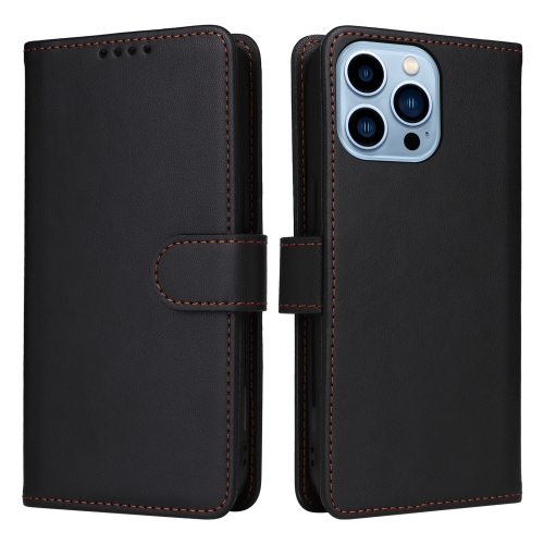 

For iPhone 13 Pro Max BETOPNICE BN-005 2 in 1 Detachable Imitate Genuine Leather Phone Case(Black)