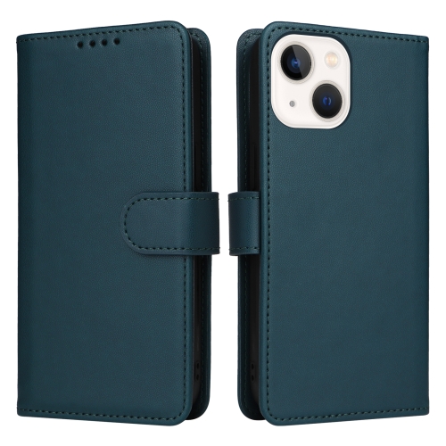 For iPhone 13 mini BETOPNICE BN-005 2 in 1 Detachable Imitate Genuine Leather Phone Case(Blue) for iphone 14 plus betopnice bn 005 2 in 1 detachable imitate genuine leather phone case blue