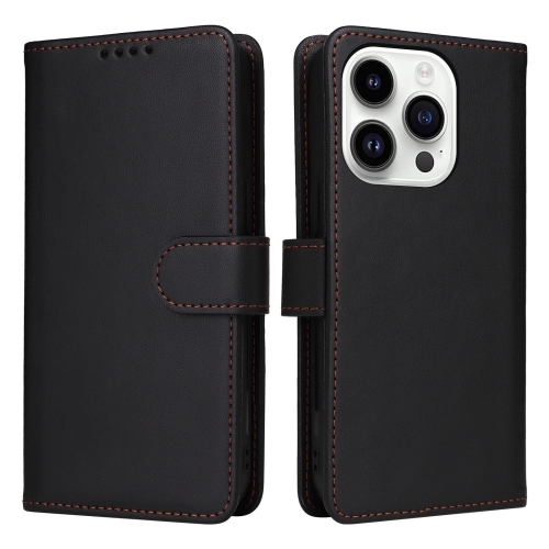 

For iPhone 14 Pro BETOPNICE BN-005 2 in 1 Detachable Imitate Genuine Leather Phone Case(Black)