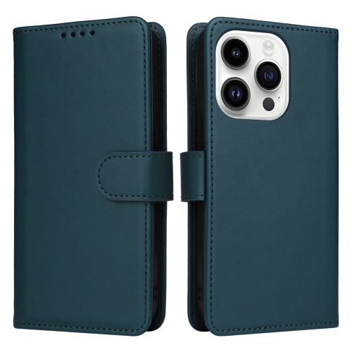 For iPhone 14 Pro BETOPNICE BN-005 2 in 1 Detachable Imitate Genuine Leather Phone Case(Blue)