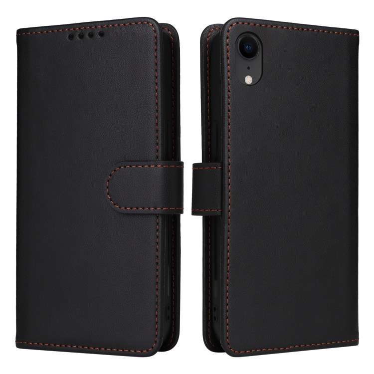 

For iPhone XR BETOPNICE BN-005 2 in 1 Detachable Imitate Genuine Leather Phone Case(Black)