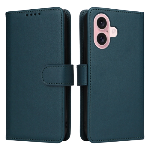 

For iPhone 16 BETOPNICE BN-005 2 in 1 Detachable Imitate Genuine Leather Phone Case(Blue)