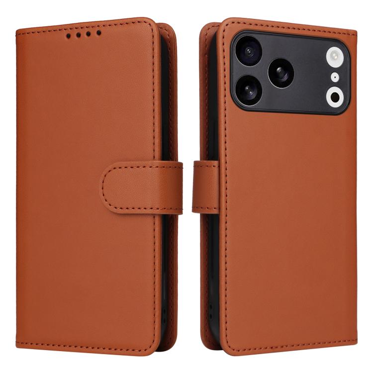 

For iPhone 17 Pro Max BETOPNICE BN-005 2 in 1 Detachable Imitate Genuine Leather Phone Case(Brown)