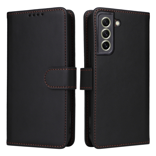 

For Samsung Galaxy S21 FE BETOPNICE BN-005 2 in 1 Detachable Imitate Genuine Leather Phone Case(Black)