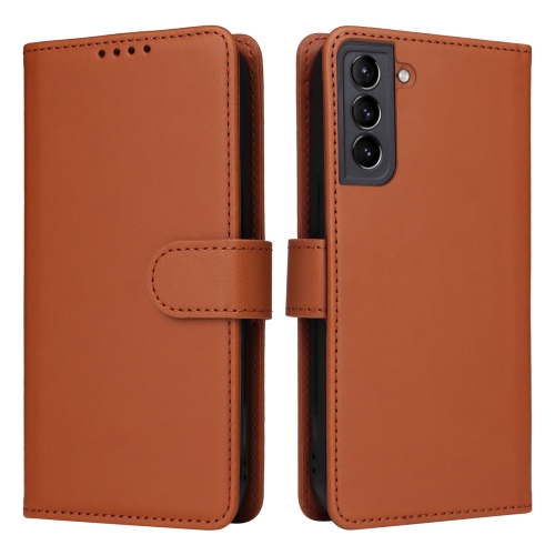 

For Samsung Galaxy S21+ BETOPNICE BN-005 2 in 1 Detachable Imitate Genuine Leather Phone Case(Brown)