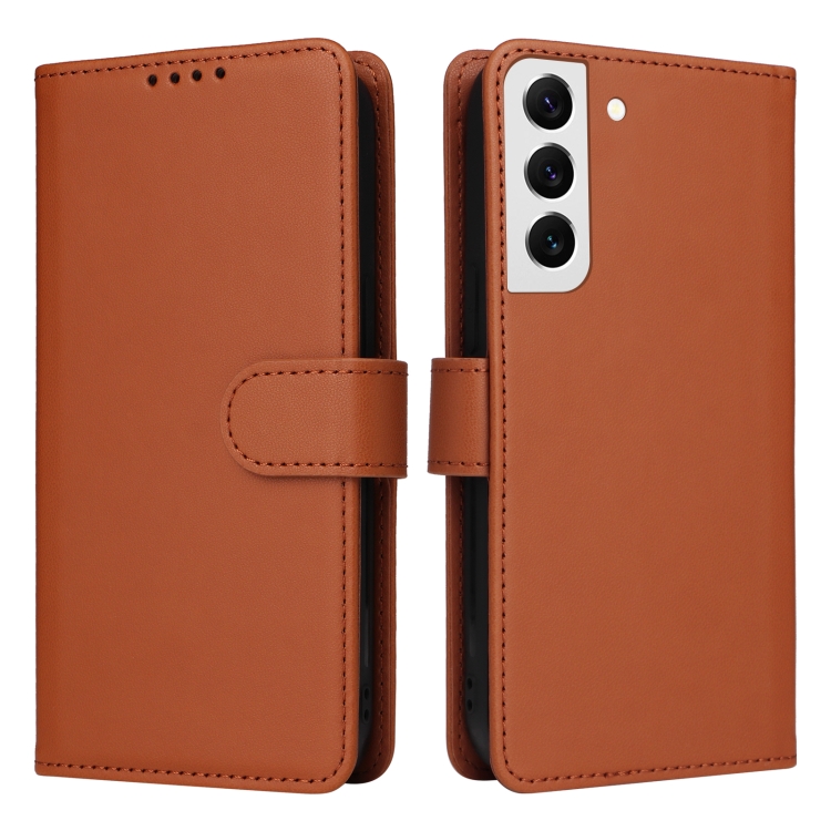 

For Samsung Galaxy S22 BETOPNICE BN-005 2 in 1 Detachable Imitate Genuine Leather Phone Case(Brown)