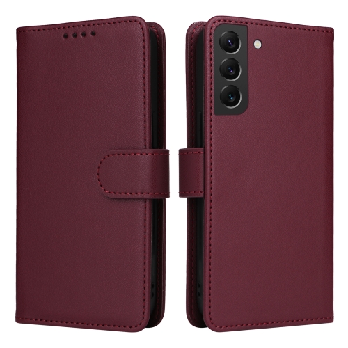 

For Samsung Galaxy S22+ BETOPNICE BN-005 2 in 1 Detachable Imitate Genuine Leather Phone Case(Wine Red)