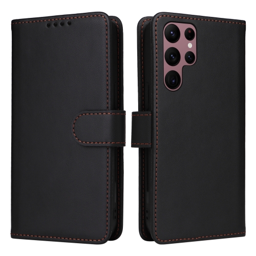 

For Samsung Galaxy S22 Ultra BETOPNICE BN-005 2 in 1 Detachable Imitate Genuine Leather Phone Case(Black)