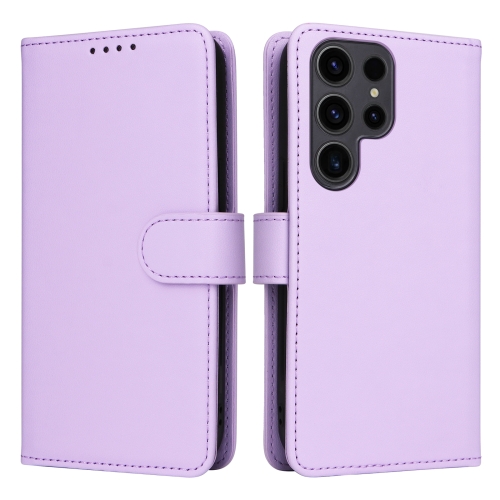 

For Samsung Galaxy S23 Ultra BETOPNICE BN-005 2 in 1 Detachable Imitate Genuine Leather Phone Case(Light Purple)