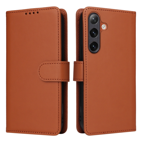 

For Samsung Galaxy S24 5G BETOPNICE BN-005 2 in 1 Detachable Imitate Genuine Leather Phone Case(Brown)