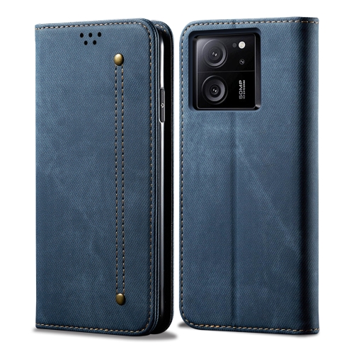 

For Xiaomi Redmi K60 Ultra / 13T Denim Texture Casual Style Horizontal Flip Leather Case(Blue)