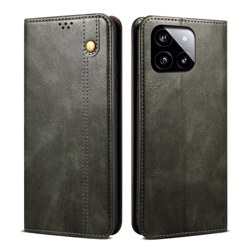 

For Xiaomi Redmi K70/K70 Pro Oil Wax Crazy Horse Texture Leather Phone Case(Green)