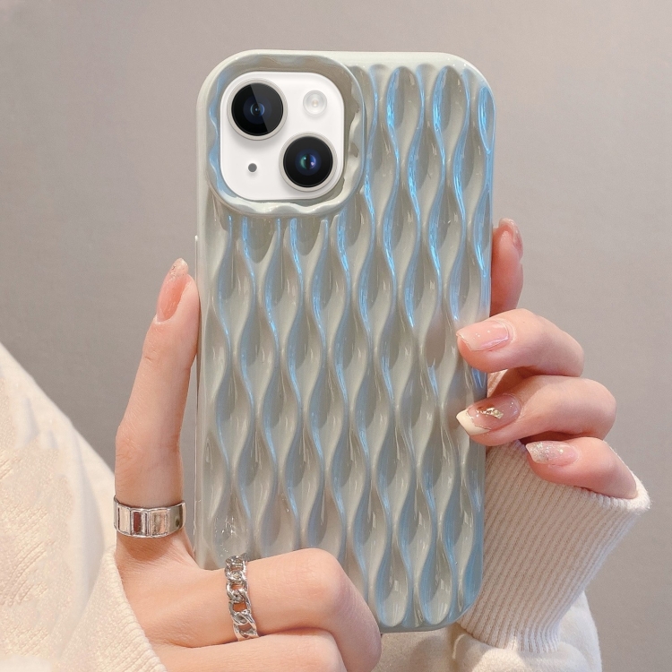 

For iPhone 14 Water Ripple Texture TPU Phone Case(Grey)