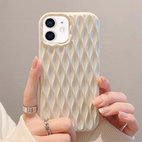 

For iPhone 12 Water Ripple Texture TPU Phone Case(White)
