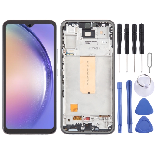 For Samsung Galaxy A54 SM-A546B Incell LCD Screen Digitizer Full Assembly with Frame (Not Supporting Fingerprint Identification) korean made spring buckle 14k gold plated 8 shaped lobster buckle diy bracelet necklace connected with finishing buckle jewelry