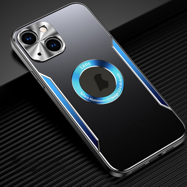 

For iPhone 15 Plus Blade Series TPU Hybrid Space Aluminum Phone Case(Black Blue)