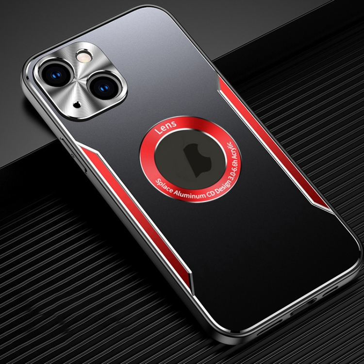 

For iPhone 15 Blade Series TPU Hybrid Space Aluminum Phone Case(Black Red)