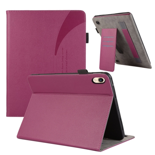 

For iPad 10.2 2021 / 2020 Litchi Texture Leather Sucker Tablet Case(Purple)