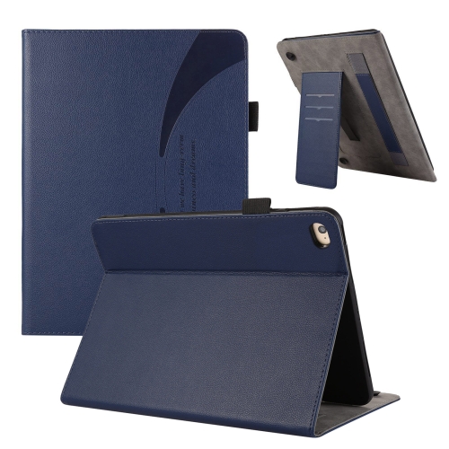

For iPad mini 5 / 4 / 3 / 2 Litchi Texture Leather Sucker Tablet Case(Dark Blue)