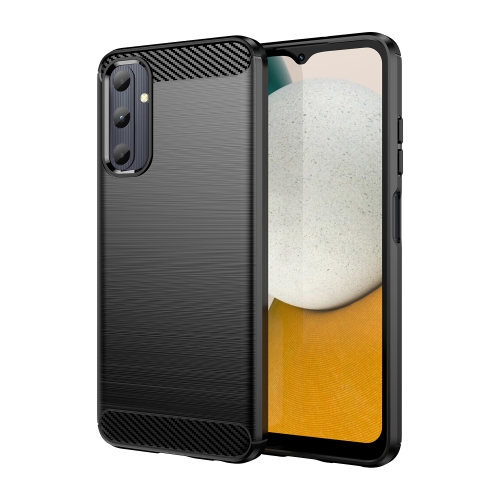 

For Samsung Galaxy A05s Brushed Texture Carbon Fiber TPU Phone Case(Black)