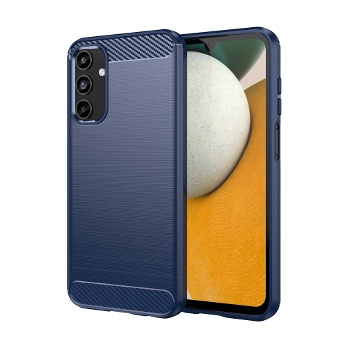

For Samsung Galaxy A15 4G Brushed Texture Carbon Fiber TPU Phone Case(Blue)
