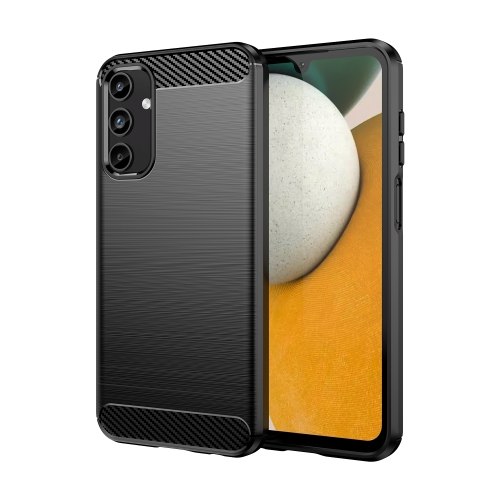 For Samsung Galaxy A15 4G Brushed Texture Carbon Fiber TPU Phone Case(Black) black portable universal remote controller wireless control convenient wide application responsive type c interface