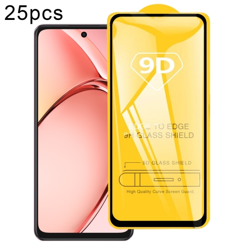 

For OPPO A80 5G / A3 5G India / 4G 25pcs 9D Full Glue Screen Tempered Glass Film