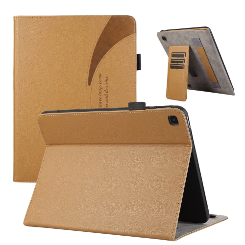 

For Samsung Galaxy Tab A8 Litchi Texture Leather Sucker Tablet Case(Brown)