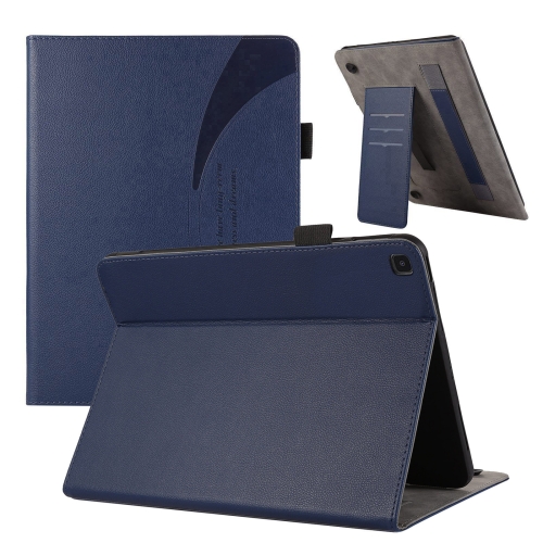 

For Samsung Galaxy Tab A8 Litchi Texture Leather Sucker Tablet Case(Dark Blue)
