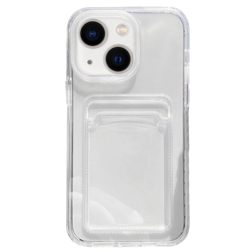 

For iPhone 14 Plus 360 Clear PC Hybrid TPU Phone Case with Card Slot(Transparent)