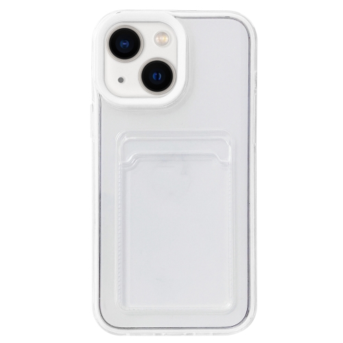 

For iPhone 14 360 Clear PC Hybrid TPU Phone Case with Card Slot(White)